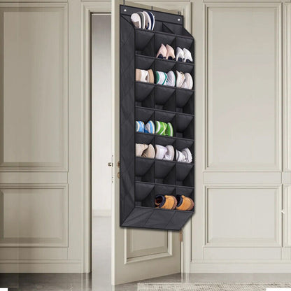 24Pocket Hanging Shoe Holder Storage Box Over Door Rack Hanger Closet Organizer. - Gance.tech