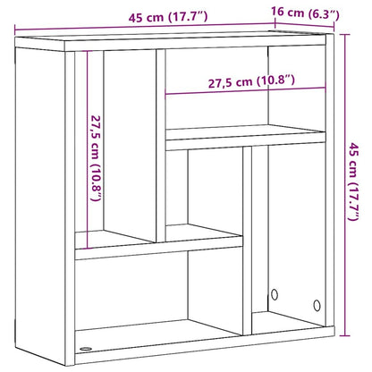 vidaXL Nástenná polička Old Wood 45x16x45 cm Engineered Wood - Gance.tech