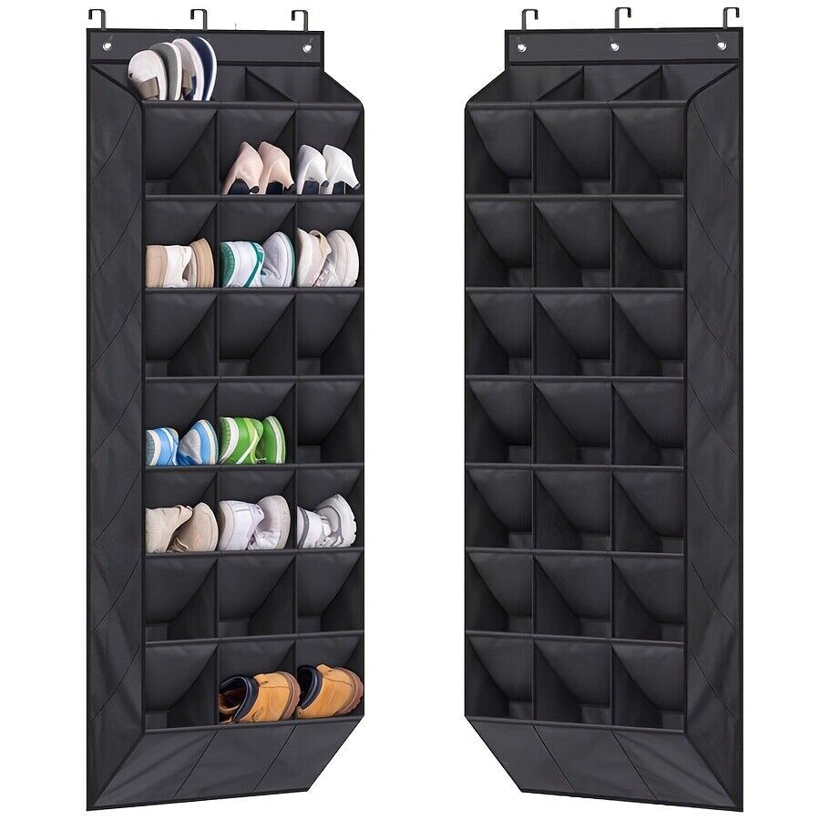 24Pocket Hanging Shoe Holder Storage Box Over Door Rack Hanger Closet Organizer. - Gance.tech