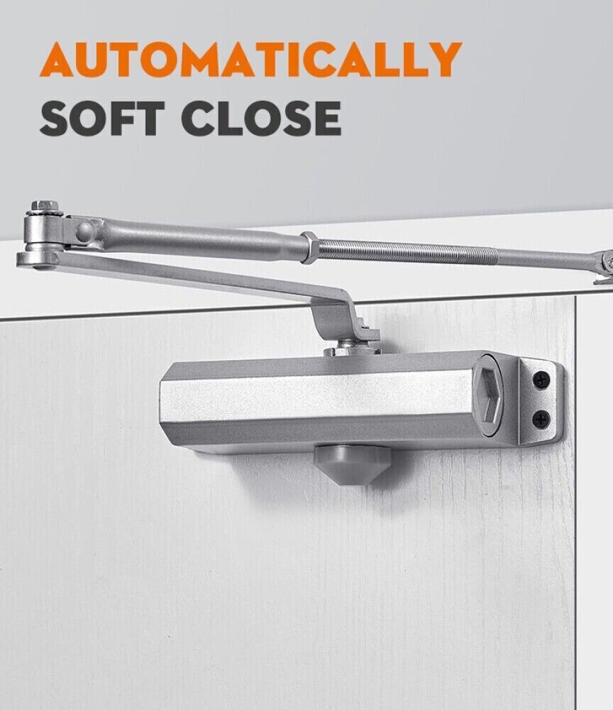 25 - 45KG Heavy Duty FIRE RATED Overhead Door Closer Opener Softs Close Adjustable - Gance.tech